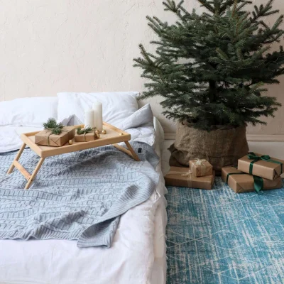 Наволочка вязаная "Косы" 40*40, цвет сумерки_4