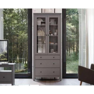 Шкаф с витриной САГА 90 МОРУ, серый (2.08.16.250.4 RU)_7