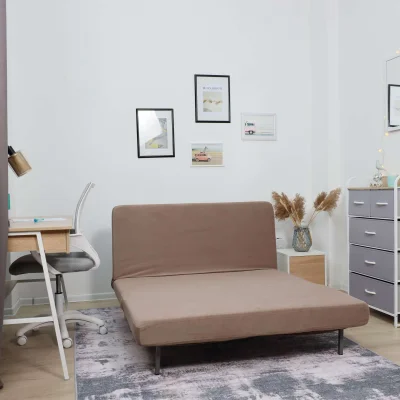 Диван ЭЛЛИ 140, бежевый Велютто люкс 22 / бук_17