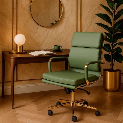 Кресло рабочее INDIGO, LB зеленый/золотой_2