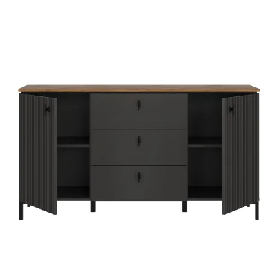 Н.м. "SAN GIMIGNANO" тумба KOM2D3S, к.Антрацитовый+Дуб нокс/ф.Антрацитовый+Готика_3