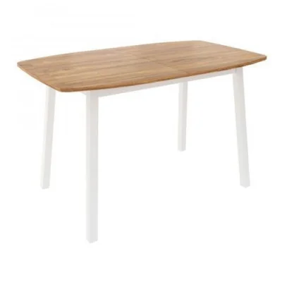 Стол ЛИОН раздвижной, 120(152)*70, Дуб/Белый_1
