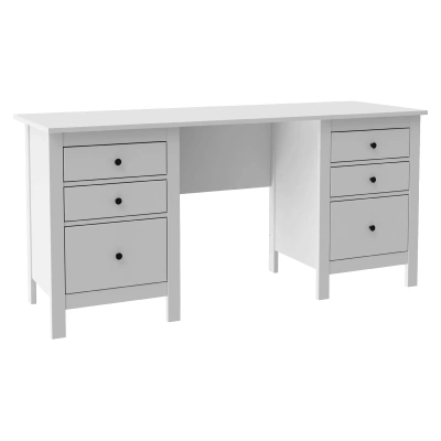 Стол письменный САГА, 161х56см, белый (2.08.06.200.1 RU) фотография