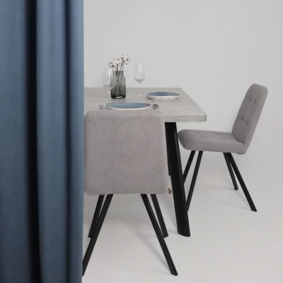 Стол LEON LUX RADIAL-160, раздвижной 160(205)х90, Серый сланец/Чёрный_3