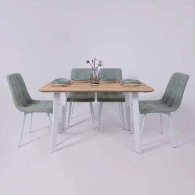 Стол МАЙОН, 120*80*74, дуб натуральный/белый (ПР-2 DSW (Т27) (02) КС-60)_17