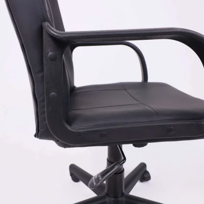 Кресло рабочее, поворотное LEONIDAS, пластик,кож.зам (чёрный)_10