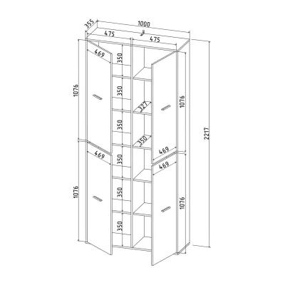Шкаф SKILL-20 (4), антрацит_4