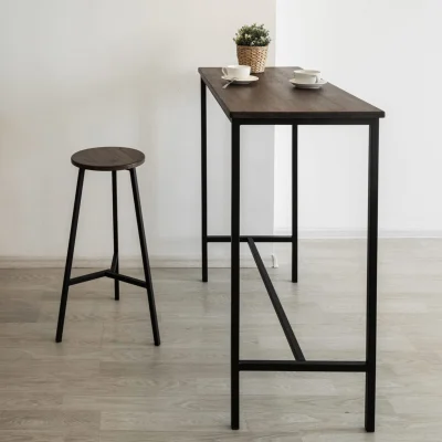 Стул полубарный круглый TRH-63 мореный/черный_3