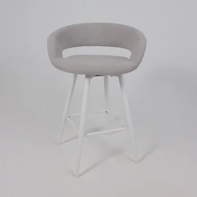 Стул барный BARNY-R 700, b20 SILVER LUX\белый_4