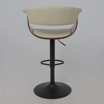 Стул барный ROSSI, экокожа, кремовый C-18/черный_12