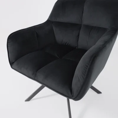 Кресло VIRGINIA, поворотное, черный велюр HCJ-50/черный_14