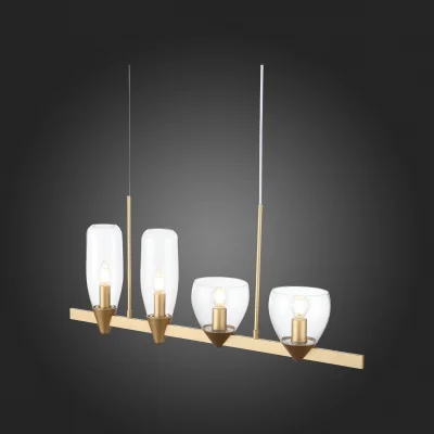 Светильник подвесной ST-Luce Золотистый/Прозрачный E14 4*40W TENERESA_5