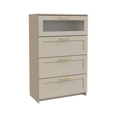 Комод НАВИ 4 ящика (1 ящик со стеклом), кашемир (2.15.02.030.19 RU) фотография