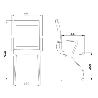 Стул MARIANI, CHROME, ткань (серый)_4
