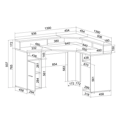 Стол компьютерный SKILL-09, антрацит_5
