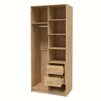 Шкаф КОНЦЕПТ Тренд КТ-Ш2(з), к.Дуб золотой/ф.Пепел  (В2128хШ918хГ547мм)_4