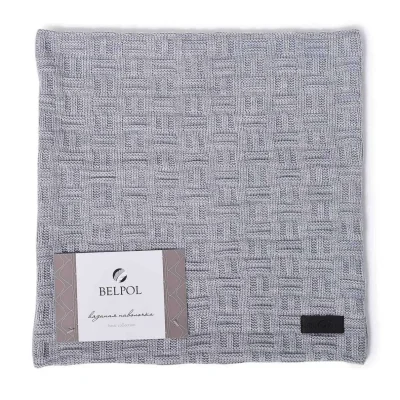 Наволочка вязаная "Косы" 40*40, цвет сумерки_2