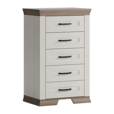 Н.м. "MARSELLE" комод KOM5S, к.Ясень снежный+Дуб сонома темный/ф.Ясень снежный_2