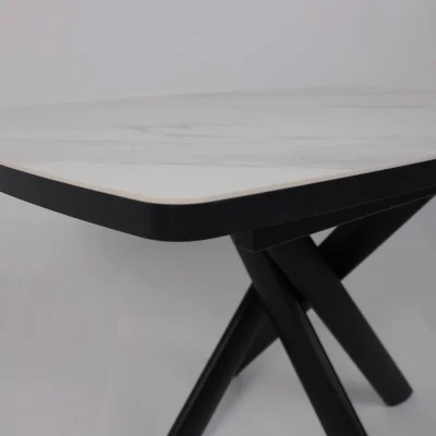 Стол LEONEL-130, раздвижной 130(165)х85, CALAKATTA ST CER/Черный_10