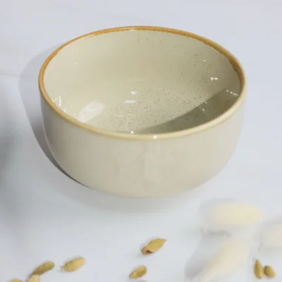 Боул VITAL 2, фарфор, бежевый, 12,5*12,5*6см фотография