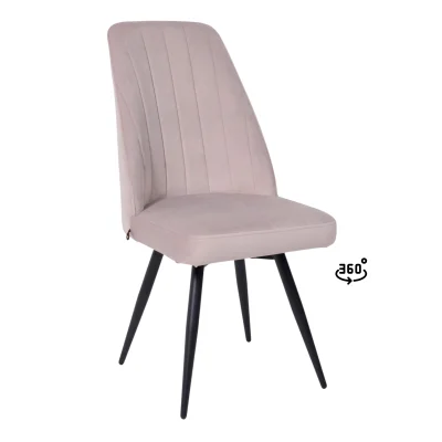 Стул LEONARD M-R1 360, d07 PEARL GREY LUX\черный фотография