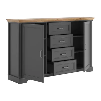 Н.м. "JASMIN" тумба KOM2D4S, к.Графит+Дуб артизан/ф.Графит_3