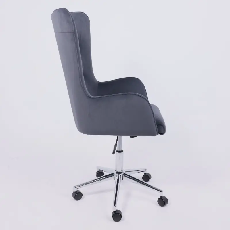 Кресло поворотное BELLA XL chrome, Kiton 713 Graphite, велюр/графит_preview_13