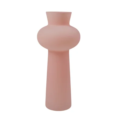 Ваза стеклянная RADIANCE, розовый, 13*29см фотография