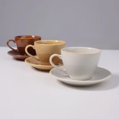 Чайный набор OPALUS, фарфор, айвори, кружка 200мл + блюдце_3