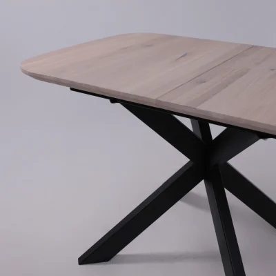 Стол ВЕЙВ раздвижной, 120(160)*80*75, дуб беленый/черный (ПрР-3 DSW (02) КСЕ/Р-80)_22