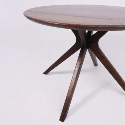 Стол ОКСФОРД, d1100*760, дуб натуральный/покрытие рич_12