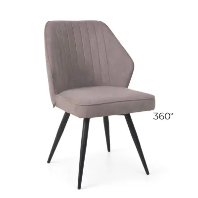 Стул MICHAEL-R1 360, b05 LATTE LUX\черный фотография