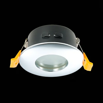 Св-к встр. Хром GU10 1*50W  IP44 D84xH50 220V Без ламп Встраиваемые светильники_4