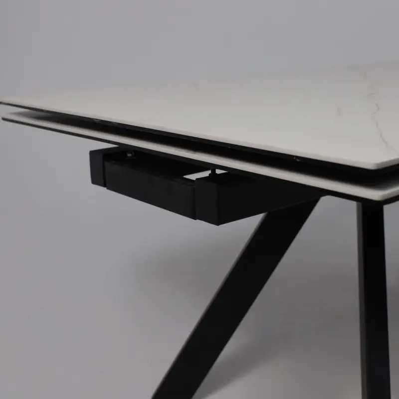 Стол МОНАКО NEW,керамика 0 кат. 1600(2240)*900, Камень белый Greys White/Черный матовый_preview_15