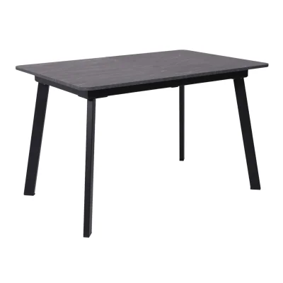 Стол AV 1209/1, ЛМДФ, раздвижной 1200(1600)*800 Мрамор Пьетра Графитовый/черный фотография