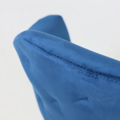 Стул DUBAI, поворотный, (синий велюр/золото)_15