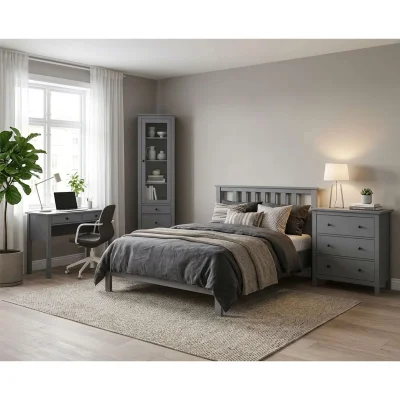 Спальня Сага, серый. Комплект №3_2