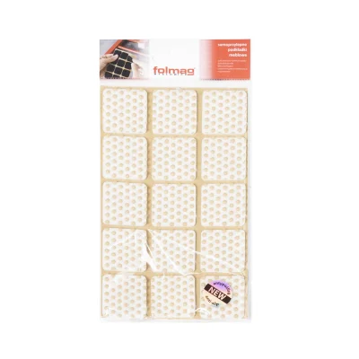 Подкладка самоприлипающая фетровая прорезиненная 30 х 30мм (1упак.=15шт), белая, Folmag_2