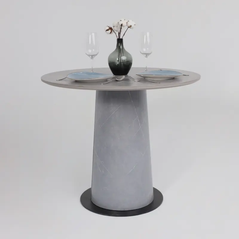 Стол AV 2317, МДФ+керамика, нераздвижной 900 серый, матовый LARKA GREY/черный+HPL Будда_preview_7