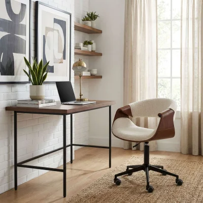 Кресло барное ANGARA, букле, кремовый Lisa 102/черный_2