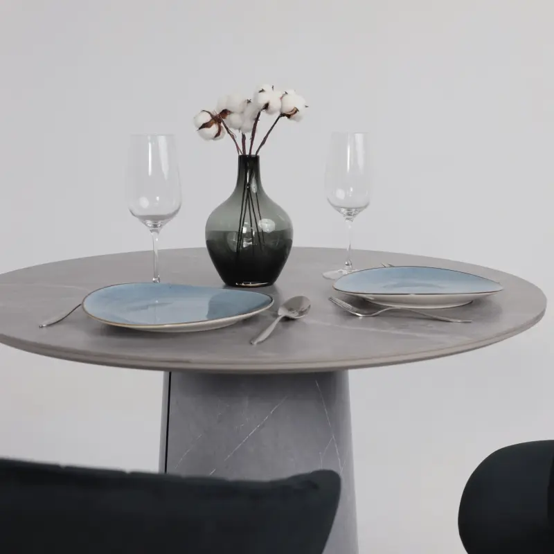 Стол AV 2317, МДФ+керамика, нераздвижной 900 серый, матовый LARKA GREY/черный+HPL Будда_preview_6