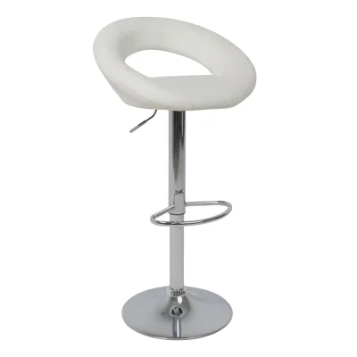 Кресло ROSA, экокожа белый/хром фотография