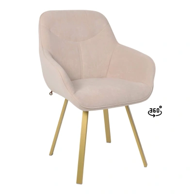 Стул ROMEO 360, b03 CREAM LUX\золото_1