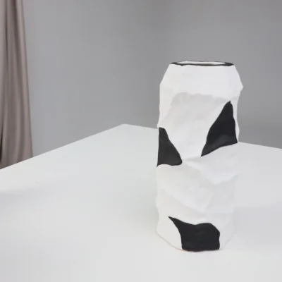 Ваза керамическая VULCAN, белый, 12*12*25см_3