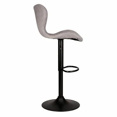 Стул барный LORA, светло-серая ткань/черный_4