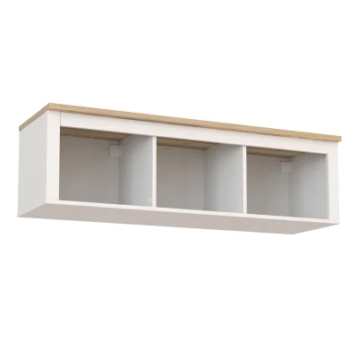 Полка навесная САГА 3 секции, белая/ясень (2.08.17.150.14 RU) фотография