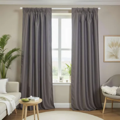 Штора "Блэкаут" 2х2,5м на универсальной ленте, цвет серый опал (арт.888-14)_2