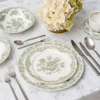 Блюдо BLOSSOM, керамика, зеленый, d21.5*2.7см_12