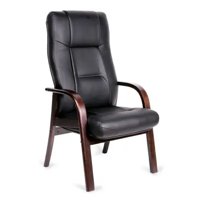 Кресло Bonn A/D  (орех темный) кожа (черная) фотография