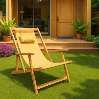 Кресло-шезлонг с подлокотниками DYATEL сиденье из ткани сосна (цвет дуб)_3